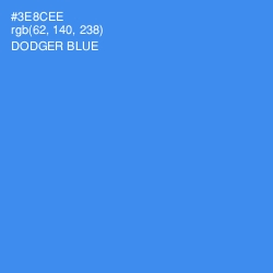 #3E8CEE - Dodger Blue Color Image